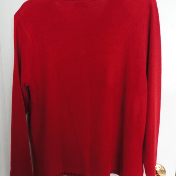 Unique International Women Red cardigan sweater - Picture 7 of 8